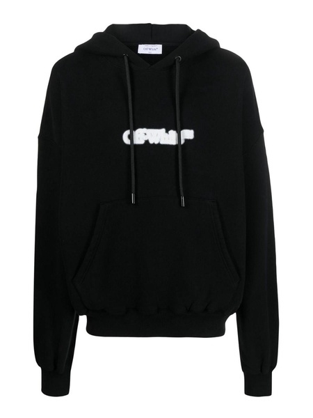 logo-print cotton hoodie