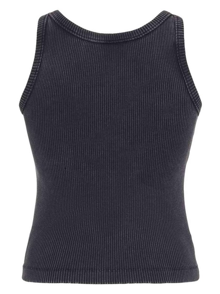 Logo Ribbed Cotton Tank Top