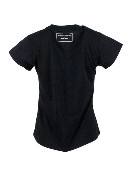 Rhinestones T-shirt in black