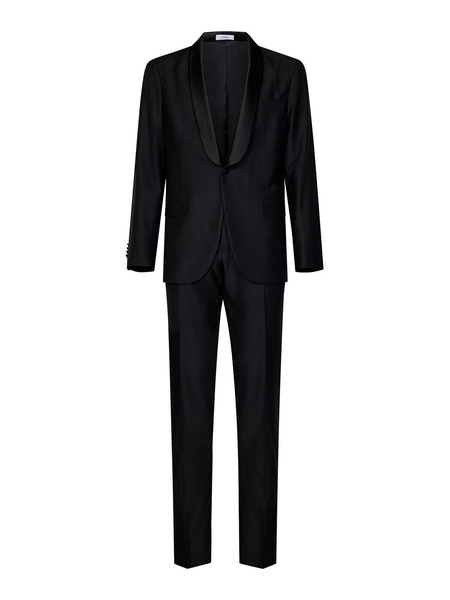 Black Virgin Wool Tuxedo Suit