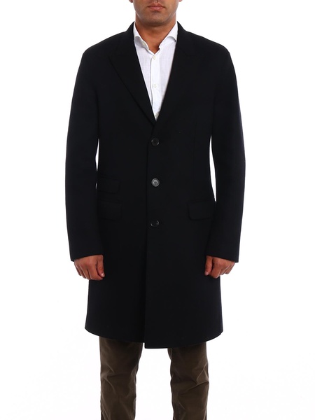 Skinny fit wool blend coat