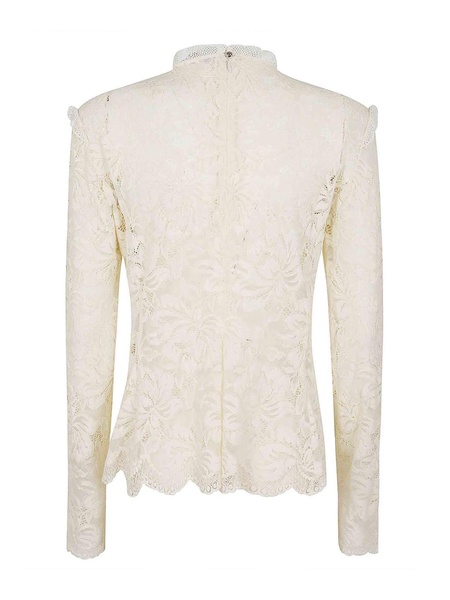 Blouse with lace