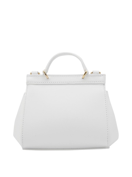 White Leather Mini Miss Sicily Shoulder Bag