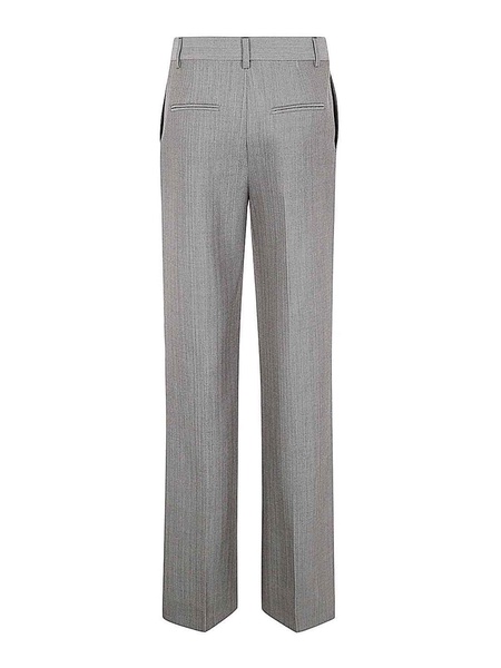 Wool Tweed Straight Leg Pants