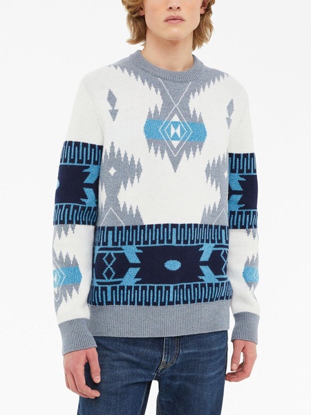 icon jacquard crew-neck sweater