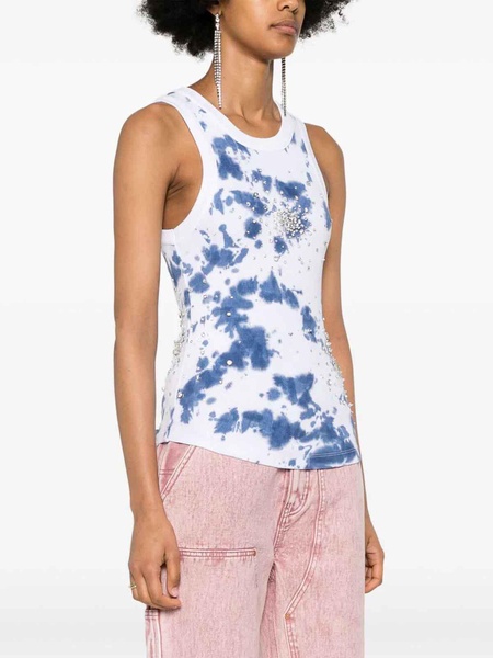 Tie Dye Splash Embroidery Tank Top