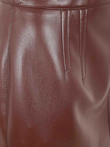 Long Leather Effect Skirt