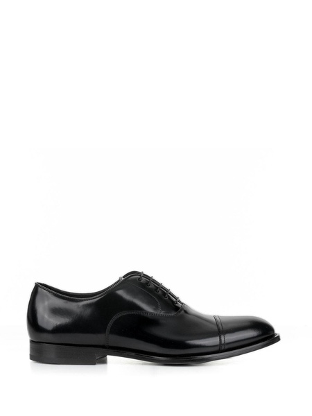 Doucals Black Leather Oxford