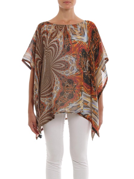 Sharm El Sheikh patterned silk kaftan