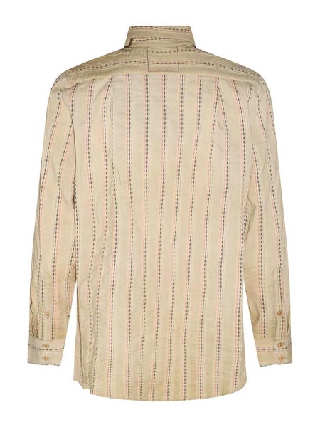 Tan Cotton Stripe Shirt