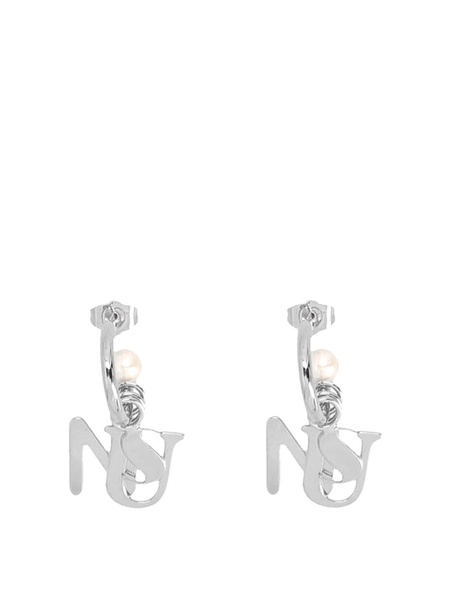 Logo pearl earrings