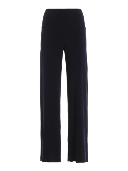 Dark blue stretch fabric trousers