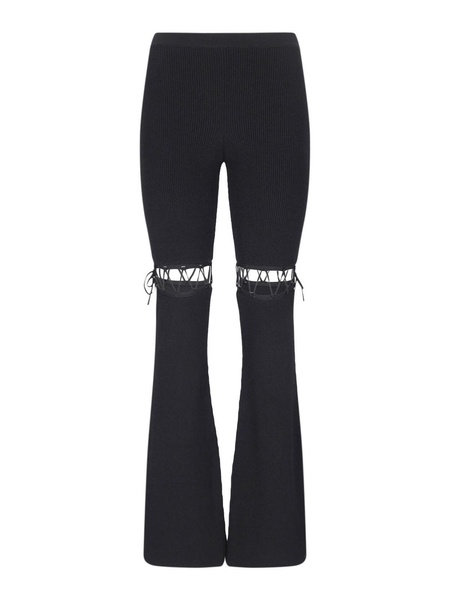 Leggings with laces detail