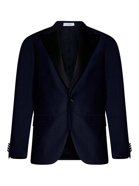 Dark Blue Virgin Wool Tuxedo Suit