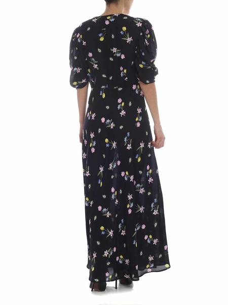 Ischia flower dress in black