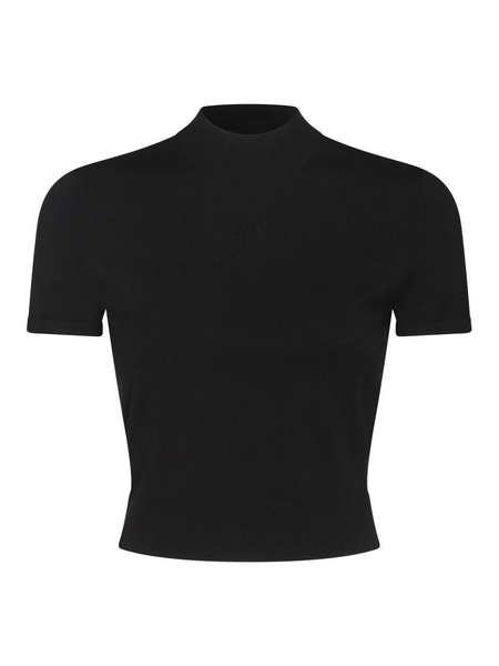 Black Viscose Crewneck