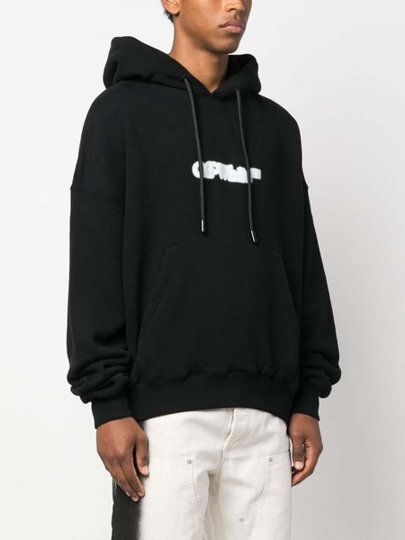 logo-print cotton hoodie