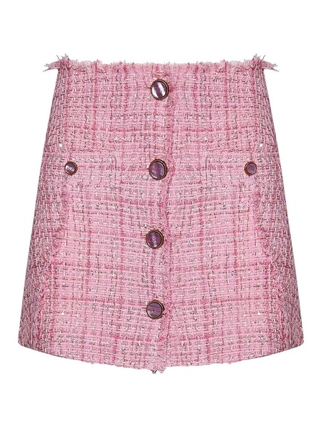 Pink Tweed Mini Skirt