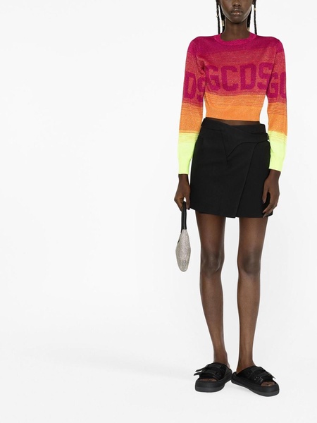 Logo-print cropped jumper