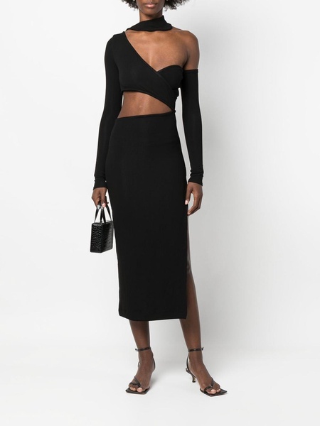 Off-shoulder midi dress