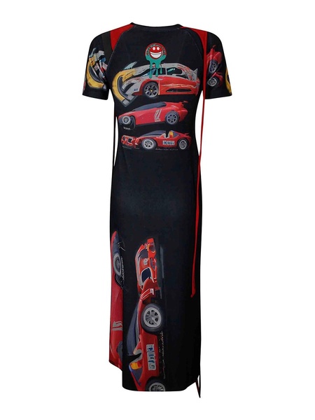 Adsb X Ottolinger Car Printed Slit Maxi Dress