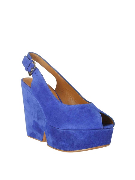 Suede blue sandals