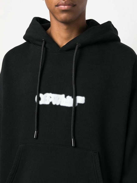 logo-print cotton hoodie