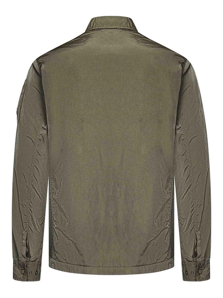 Mud-Colored Nylon Overshirt