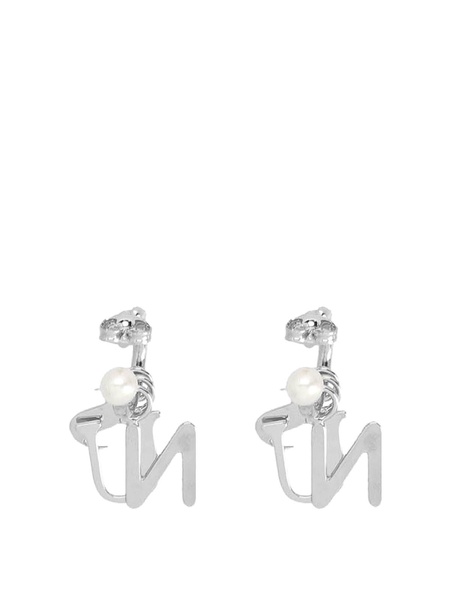 Logo pearl earrings