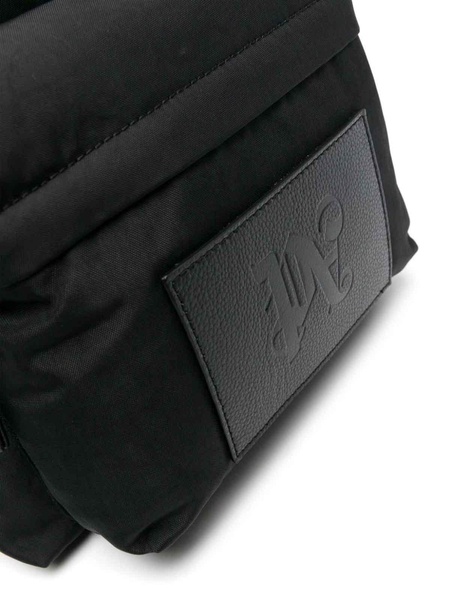 Logo-debossed zipped backpack