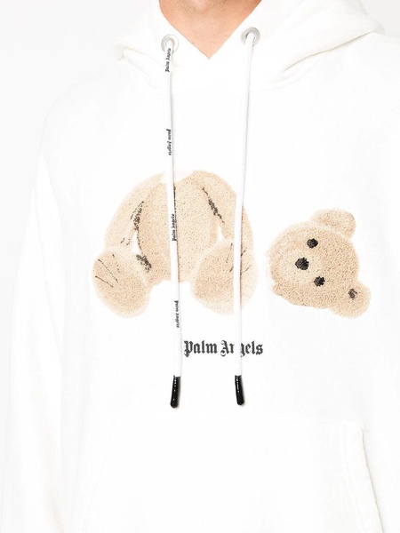 bear-print hoodie