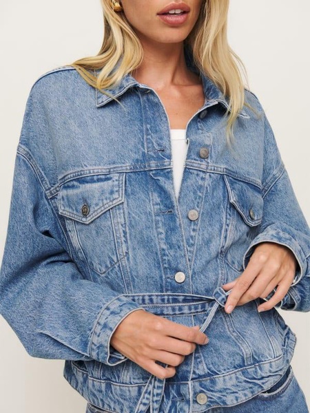 Luna Belted Denim Jacket