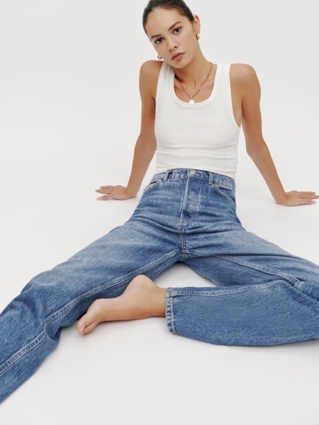 Cynthia High Rise Straight Long Jeans