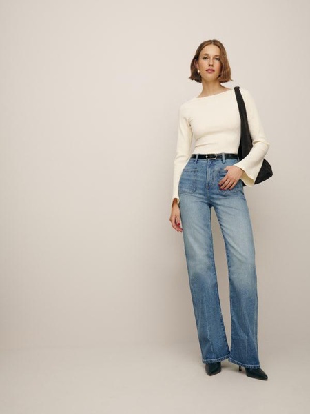 Alyssa High Rise Wide Leg Long Jeans