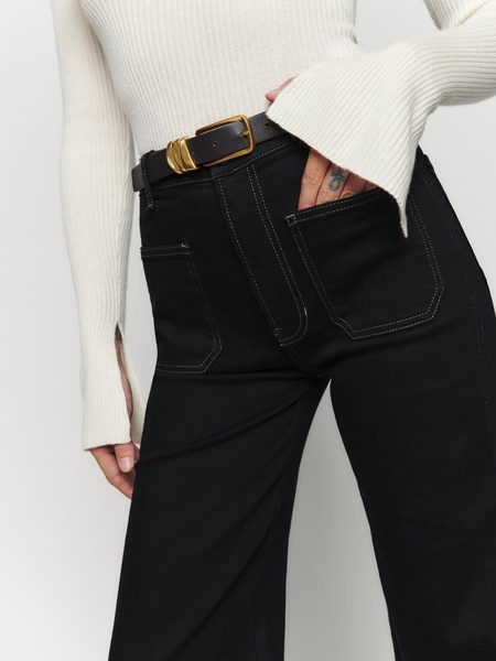 Alyssa High Rise Wide Leg Long Jeans