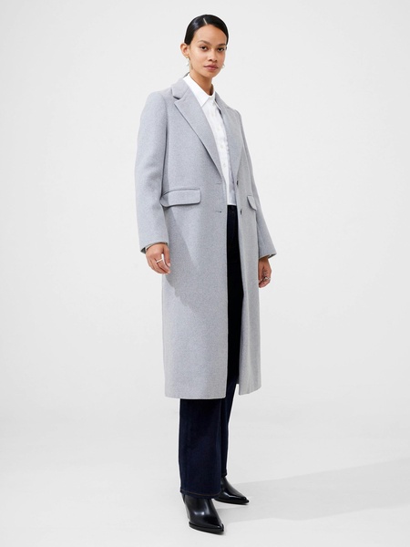 Fawn Felt Single Breasted Coat Grey |