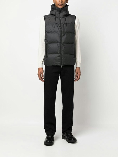 Padded Vest Hooded Black