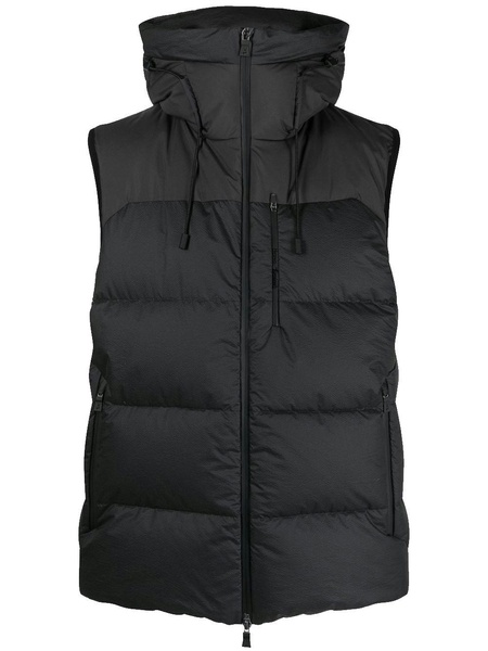 Padded Vest Hooded Black