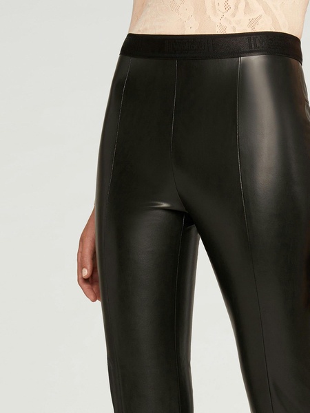 Black Vegan Leather Jenna Trousers