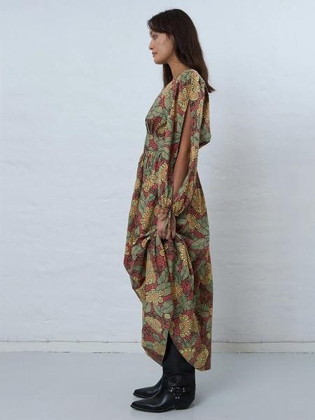 Flowerprinted Cotton Maxi Dress