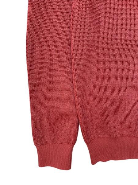 Crepe Cotton Crewneck Sweater In Cayenne Red