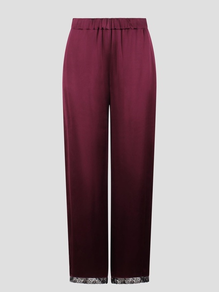 Satin wide trousers