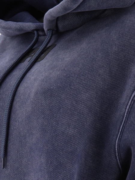 Puff Logo Hoodie In Structured Terry Sweatshirts Blue