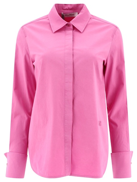 Stretch Canvas Fitted Shirt Shirts Fuchsia