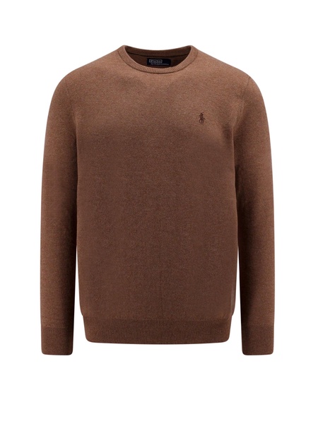 Regular Fit responsible wool sweater with embroidered logo