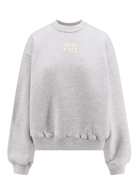 Cotton sweatshirt with Wang print