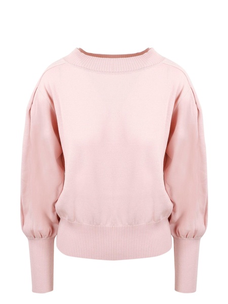 Blouson sleeves sweater