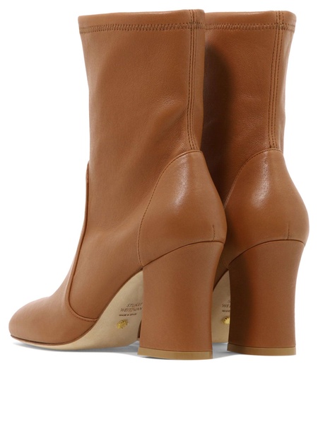 Stuart Weitzman "Curveblock 85 Sock" Ankle Boots