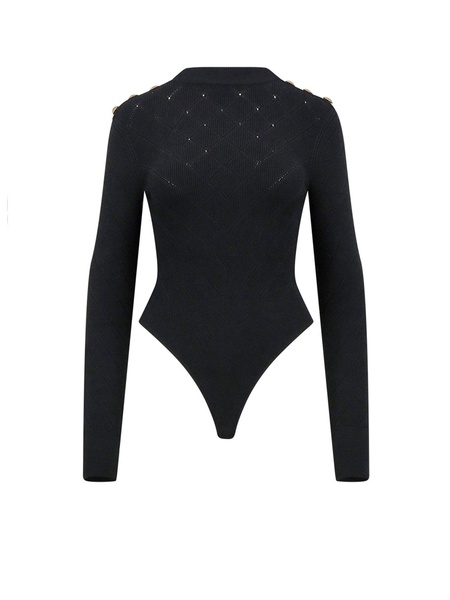 Balmain Knitted Bodysuit With Embossed Buttons