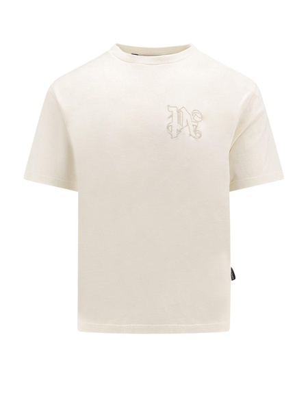 Cotton T-shirt with embroidered logo on the front